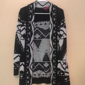 Tribal print long sleeve Cardi
